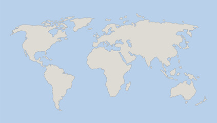 Fototapeta na wymiar World map. Vector abstract map