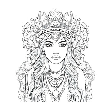 31,084 Beautiful Women Coloring Pages Royalty-Free Images, Stock Photos &  Pictures