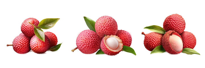 Lychee Photorealistic , Isolated On Transparent, PNG