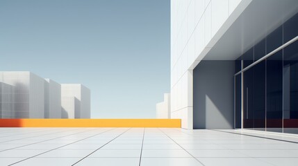 Obraz premium minimalism cityspace, concept: simplicity, 16:9, copy space