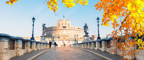 castle st. Angelo, Rome, Italy - obrazy, fototapety, plakaty