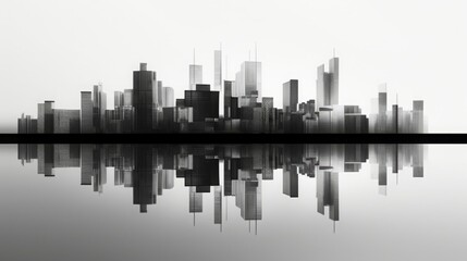 minimalism cityspace, concept: simplicity, 16:9, copy space