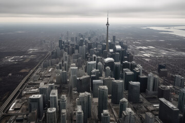 Photorealistic Toronto Skyline Landscape
