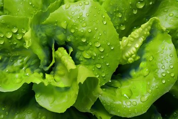 fresh green lettuce close up frame background wallpaper