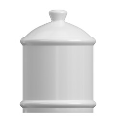 3D rendering illustration of a porcelain jar