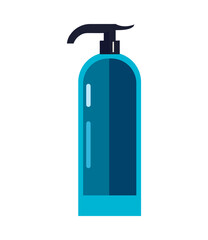 Blue plastic bottle symbolizes hygiene and care