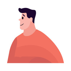 Smiling young man avatar symbolizes modern success