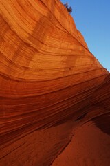 Colorful Striations and Rock Layers in The Wave, Arizona Desert Canyon