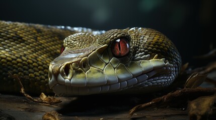 Fototapeta premium Snakes Serpentes are a suborder of the class of reptiles of the Scalyidae division venomous creature predator, fearsome and beautiful dangerous scales and skin .