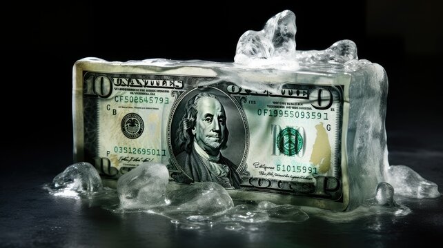 money frozen in a block of ice. Generative AI