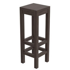 3D rendering illustration of a wooden high stool