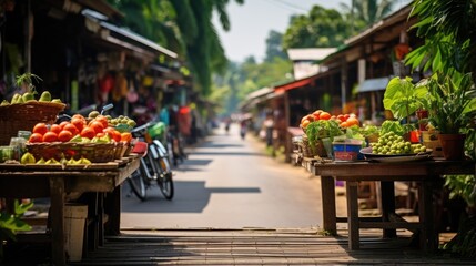 Fototapeta na wymiar countryside local street market at Thailand.