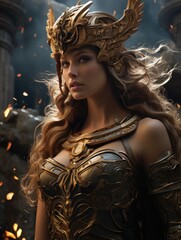 Athena Historical Old and Ancient Mythology - Olympic Gods. Greek rulers and lords , heavenly powers, kings. ancient third generation gods, supreme deities who dwelt mount olympus.