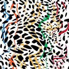 geometric graphic t-shirt line colorful design font writing patten women leopard fashion design abstract background texture fabric