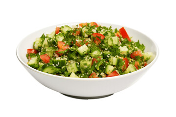 Tabbouleh Salad Isolated on Transparent Background. Generative Ai.