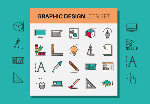 Graphic Design Icon Set