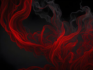 Smoke background red and black smoke full HD quality image,  ai generative image 