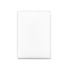 Vertical bag package mockup. Front view. Vector illustration isolated on white background. Easy to use for presentation your product, idea, promo, design. EPS10.