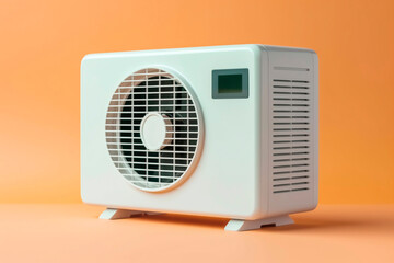 air conditioner on orange background