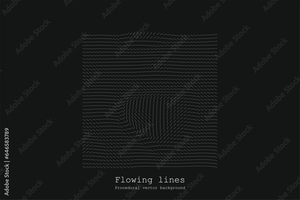 Poster abstract line matrix pattern. noise flow dynamic.