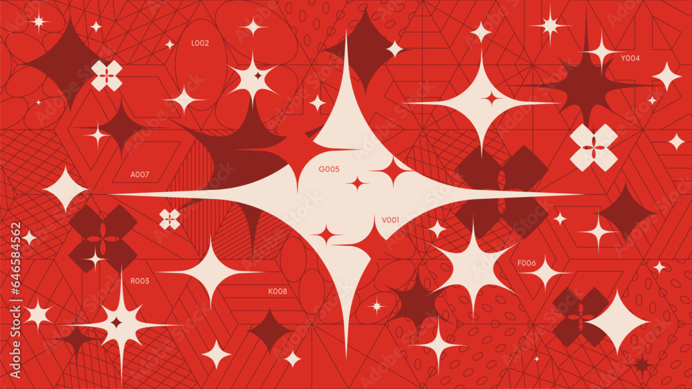 Fototapete abstract geometric background with 3d cube wireframes form graphic of geometrical shapes modern desi