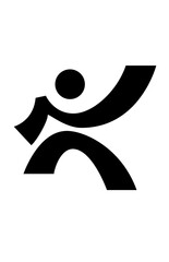 Karate character made with K letter