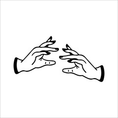 vector illustration of hand poses