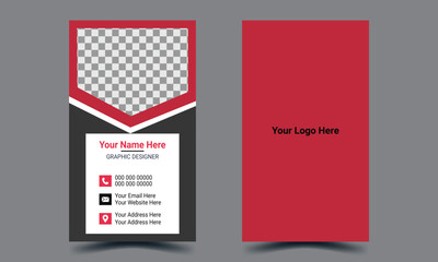 Business card design template  corporate red vector professional business card creative and clean business card stylish red elegant business card design   designed for business and corporate concept 