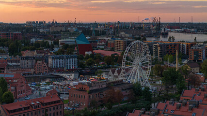 Gdansk sunset motlawa © sopthedrone