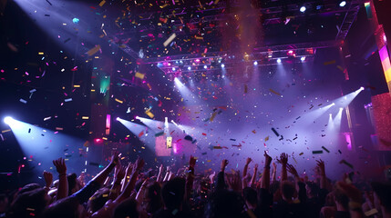 Obraz premium Clock Strikes, Hearts Race: The Joy of New Years Eve Countdown