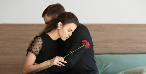 Couple pining after their relative after funeral