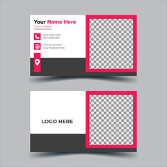  creative business card template Double-sided  Portrait and landscape orientation. Horizontal and vertical layout. Vector illustration