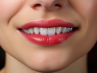 Fototapeta premium perfect beautiful white teeth. generative AI