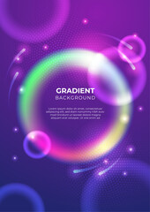 Vector gradient abstract colorful poster template design