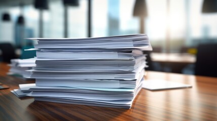 Finance Documents on Table in Library