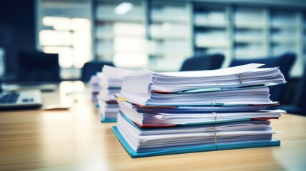 Finance Documents on Table in Library