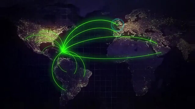 Global lines map,
