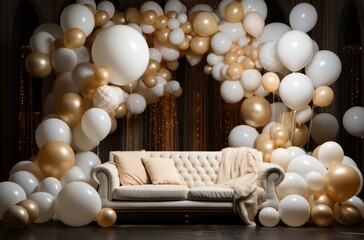 balloons in a room