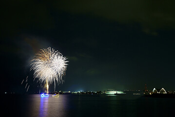 夜空に光る鹿児島の花火大会