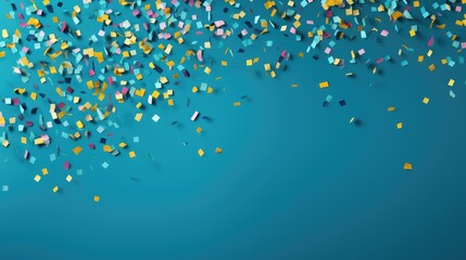 Vibrant Colors and Floating Confetti Fill the Sky in a Festive Celebration