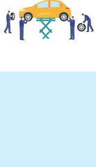 整備士のイラスト　フラットなベクター素材
