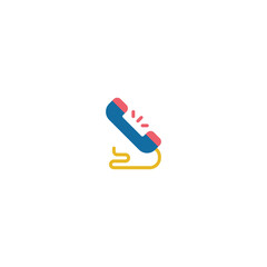 calling phone telephone flat Icon, Logo, and illustration Vector