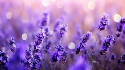 Naklejka premium Blossoming Beauty: Delicate Lilac Flowers in Full Bloom