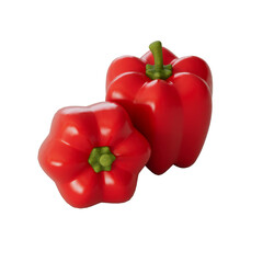 3D Stylized Red Peppers