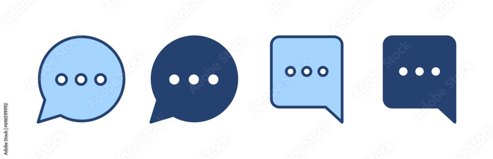 Wall mural chat icon vector. speech bubble sign and symbol. comment icon. message