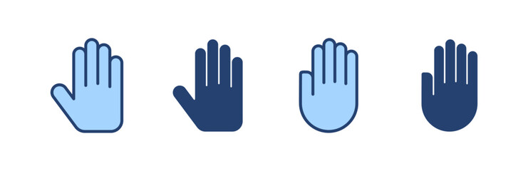 Hand icon vector. hand sign and symbol. palm