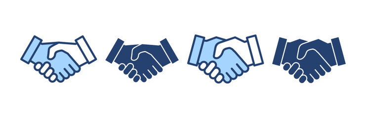 Handshake icon vector. business handshake sign and symbol. contact agreement