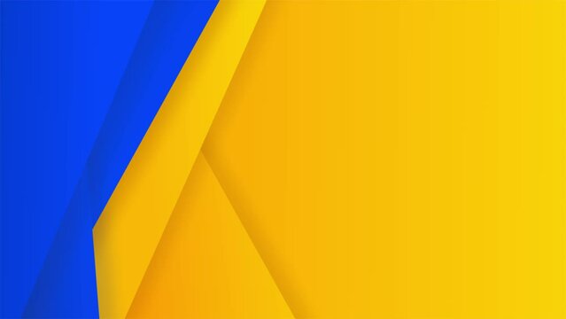 Modern futuristic background. Abstract animation background with blue and yellow color combination. Suitable for banner, poster, brochure, flyer, or presentation background.