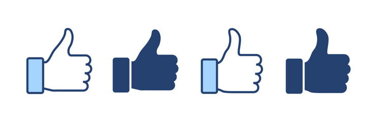 Like icon vector. Thumbs up sign and symbol. Hand like