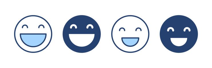 Obraz premium Smile icon vector. smile emoticon icon. feedback sign and symbol